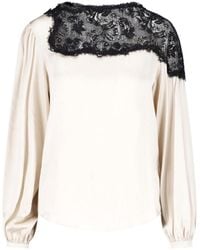 Isabel Marant - Lace Yoke Long Sleeve Blouse - Lyst