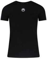Marine Serre - T-Shirt Crop Logo "Moon" - Lyst