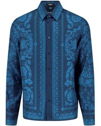 Versace - Camicia Abbottonata Con Stampa Barocca - Lyst