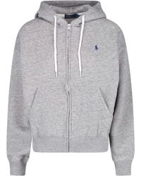 Polo Ralph Lauren - Logo-Embroidered Zip-Up Hoodie - Lyst