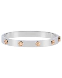 Tory Burch - Logo Stud Cuff Bracelet - Lyst