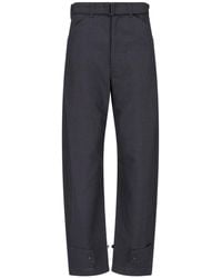 Lemaire - Cropped Wide-Leg Adjustable Trousers - Lyst