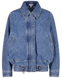 Loewe - Denim Bomber Jacket - Lyst