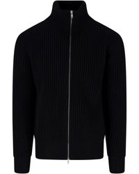 MM6 by Maison Margiela - Ribbed Zip Sweater - Lyst