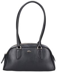 A.P.C. - A. P.C. Structured Cow Leather Shoulder Bag - Lyst