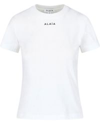 Alaïa - Slim Logo T-shirt - Lyst