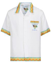 Casablancabrand - 'afro Cubism Tennis Club' Silk Shirt - Lyst