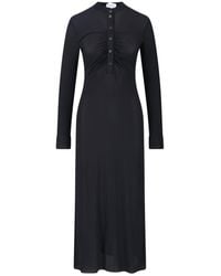 Alaïa - Vestito Maxi Con Ruches - Lyst