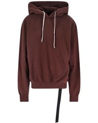 Rick Owens - Oversized Hoodie Organic Cotton Sweatshirt - Lyst