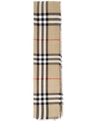 Burberry - Sciarpa In Lana E Seta "Check" - Lyst