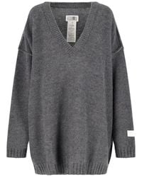 MM6 by Maison Margiela - Wool Sweater - Lyst