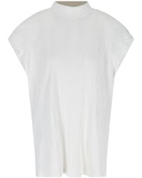 The Attico - 'Laurie' Pleated T-Shirt - Lyst