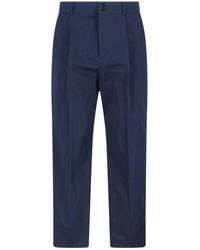 Valentino - Tailored Cotton Pants - Lyst