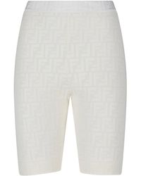 Fendi Synthetic Lycra® Cycling Shorts in Yellow | Lyst