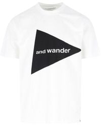 and wander - Graphic Cotton T-Shirt - Lyst