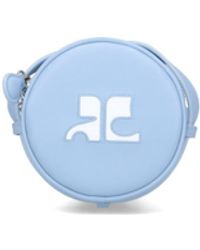 Courreges - Logo Leather Mini Crossbody Bag - Lyst