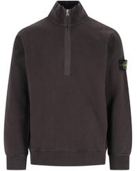Stone Island - Logo Turtleneck Sweatshirt - Lyst