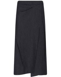 Victoria Beckham - Asymmetrical Skirt With Subtle Texture - Lyst
