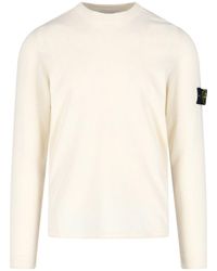 Stone Island - Logo Crew Neck Sweater - Lyst