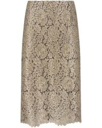 Ermanno Scervino - Floral Lace Midi Skirt - Lyst