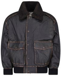 DUNST - Leather Bomber Jacket - Lyst