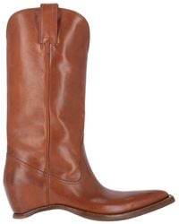 Maison Margiela - Heel-Less Square Toe Calf Leather Boots - Lyst