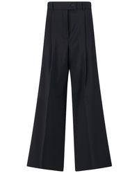Sportmax - Wide-Leg Tailored Trousers With High Waist - Lyst