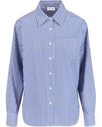 P.A.R.O.S.H. - Striped Cotton Shirt With Rhinestones - Lyst