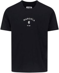 MM6 by Maison Margiela - Logo T-Shirt - Lyst
