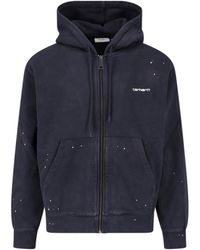 Carhartt - Hooded Painter Distressed Cotton Zip-Up Hoodie - Lyst