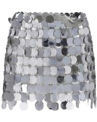 Rabanne - Mini Sequined Skirt - Lyst