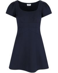 McQueen - Wool And Silk Mini Dress - Lyst