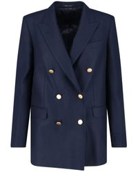 Tagliatore - Tailored Double-Breasted Jacket With Buttons - Lyst