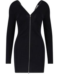 Alexander Wang - Continuous Zipper V-Neck Mini Dress - Lyst