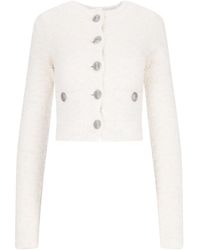 Balenciaga - Off- Cropped Cardigan - Lyst