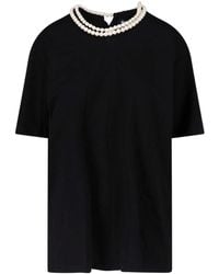 Junya Watanabe - Pearl Adorned Cotton T-Shirt - Lyst