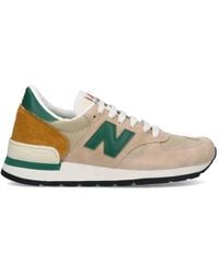 New Balance - Made in usa 990 in marrone/verde - Lyst