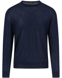 ZEGNA - Wool Sweater Tone Knitted - Lyst