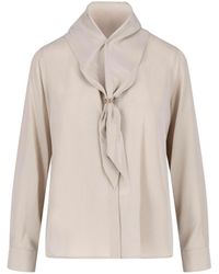 Max Mara - Silk Shirt With Scarf - Lyst