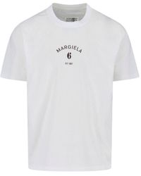 MM6 by Maison Margiela - Logo T-Shirt - Lyst
