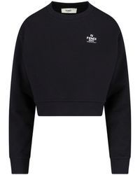 Fendi - Logo Crop Sweatshirt - Lyst