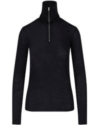 Jil Sander - Virgin Wool-Blend Half-Zip Turtleneck - Lyst
