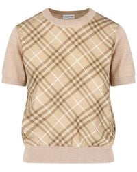 Burberry - Wool & Mulberry Silk Sweater - Lyst
