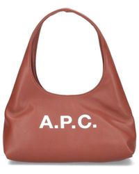 A.P.C. - A. P.C. Logo Shoulder Bag - Lyst