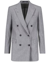 Tagliatore - Double-Breasted Tailored Blazer - Lyst