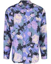 ERL - Floral Pattern Viscose Shirt With Classic Collar - Lyst