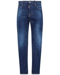 DSquared² - Slim Fit Distressed Paint Splatter Jeans - Lyst