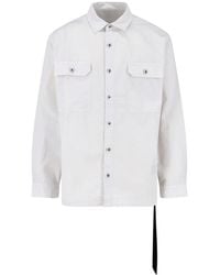 Rick Owens - Boxy Oversized Shirt With Distinctive Hem Tab - Lyst