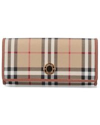 Burberry - 'continental Check' Wallet - Lyst