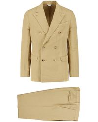 Boglioli - Double-Breasted Cotton Linen Suit - Lyst